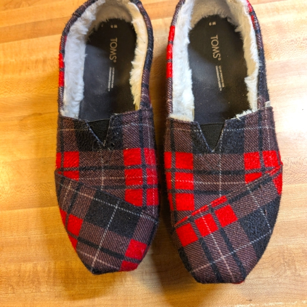 Toms Alpargata Flat, Red, size 9